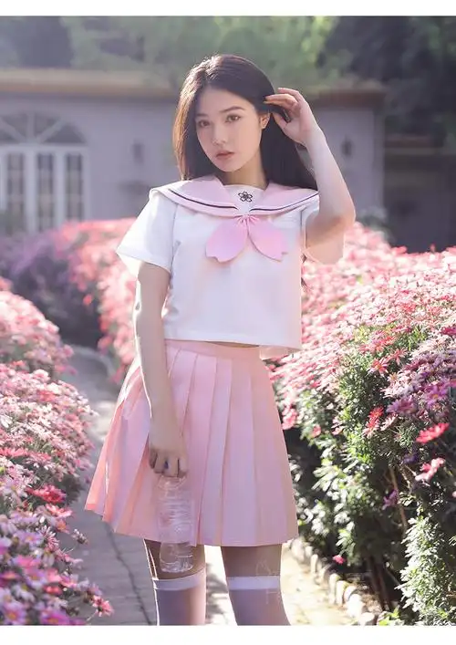 霏慕情趣内衣女日系二次元jk制服套装学校水手服樱花百褶短裙cos学院