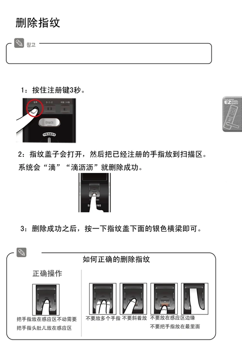 shs-5230三星指纹锁中文说明书
