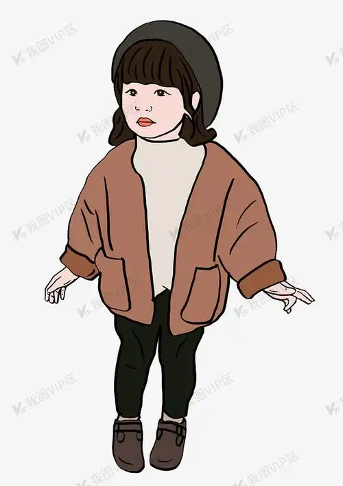 冬季穿着小毛衣的女孩