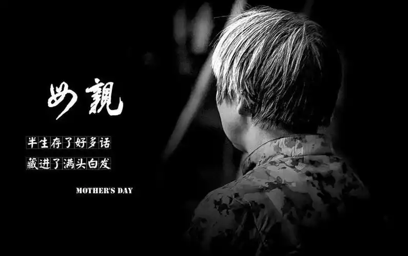 望着母亲白发苍苍的背影,       你会想