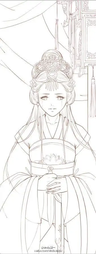 绝世千金人物简笔画