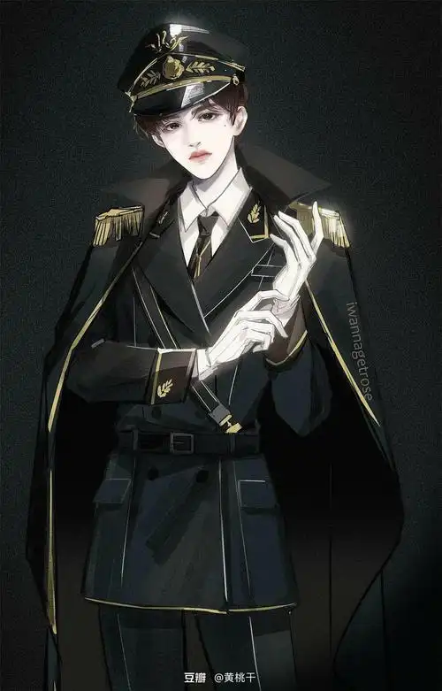 我存过一张画手画的蔡徐坤军装照片!