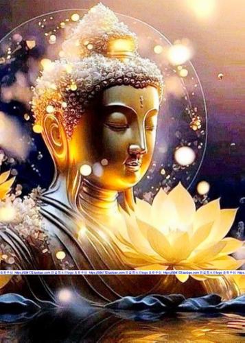 线绣 满绣印花印布包邮 美佛莲华佛十字绣 佛前一朵莲