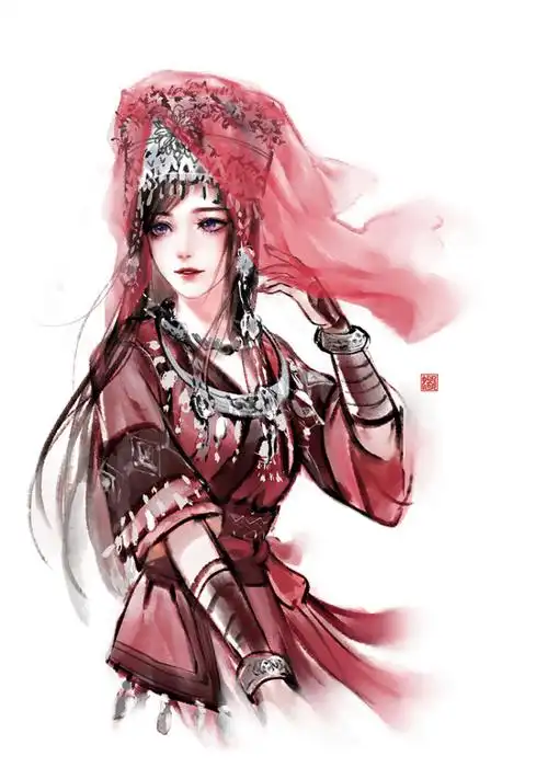 古风 古韵 中国风 手帐素材 插画 手绘 彩绘 头像 壁纸