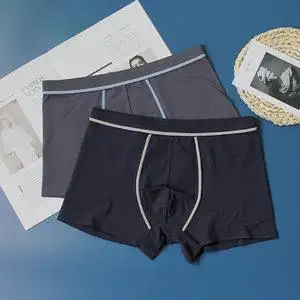 男士莫代尔棉内裤中腰平角运动透气四角裤柔软舒适潮个性裤衩男性