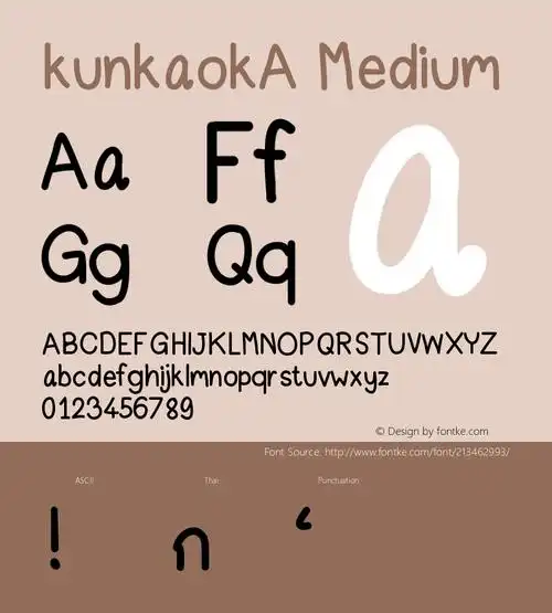 kunkaoka version 001.000图片样张-字体样张-字客网