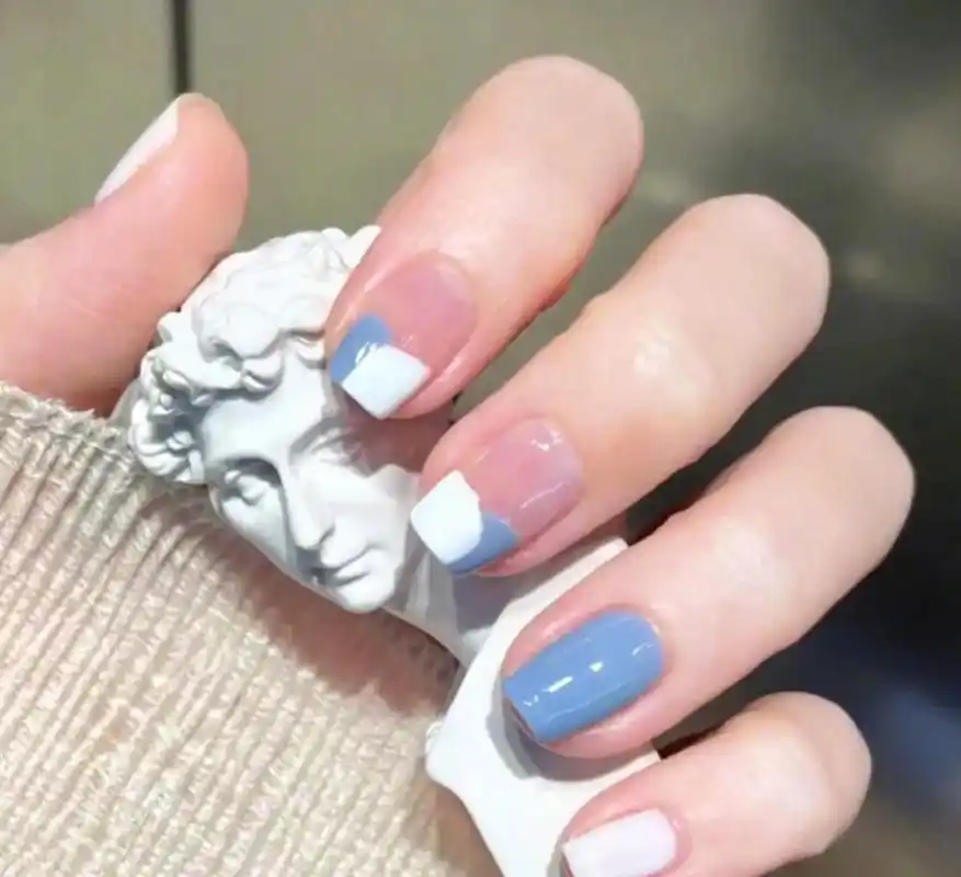 美甲款式图片2021最火网红款 短款美甲款式图~ - 抖音