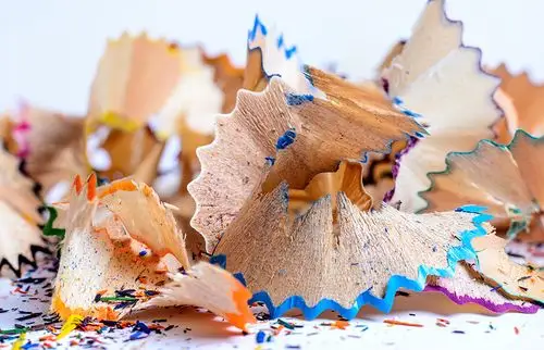 彩色铅笔屑高清图片