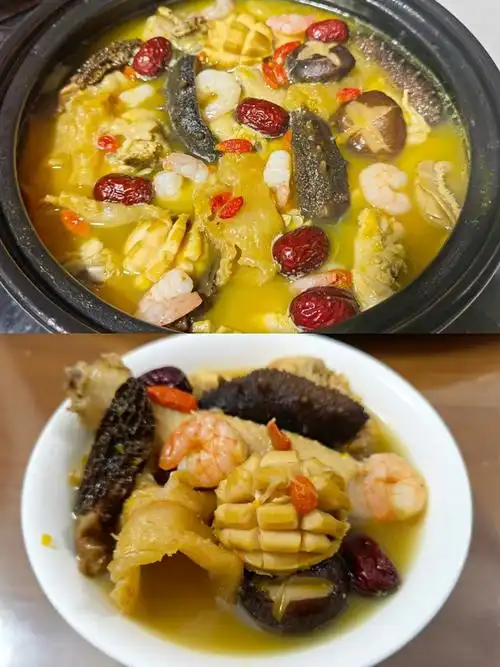 金汤鲍鱼海参花胶鸡的做法