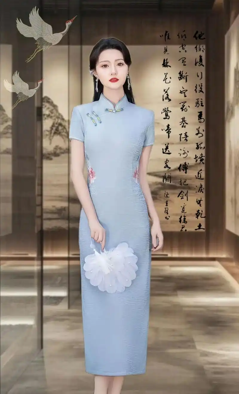 春夏新款!江南绣花旗袍美翻了