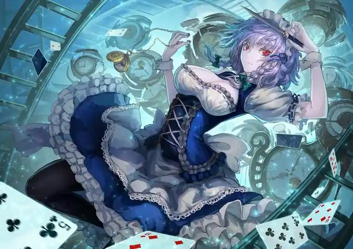 anime girls,artwork,touhou,izayoi sakuya,壁纸,高清壁纸动漫,人物