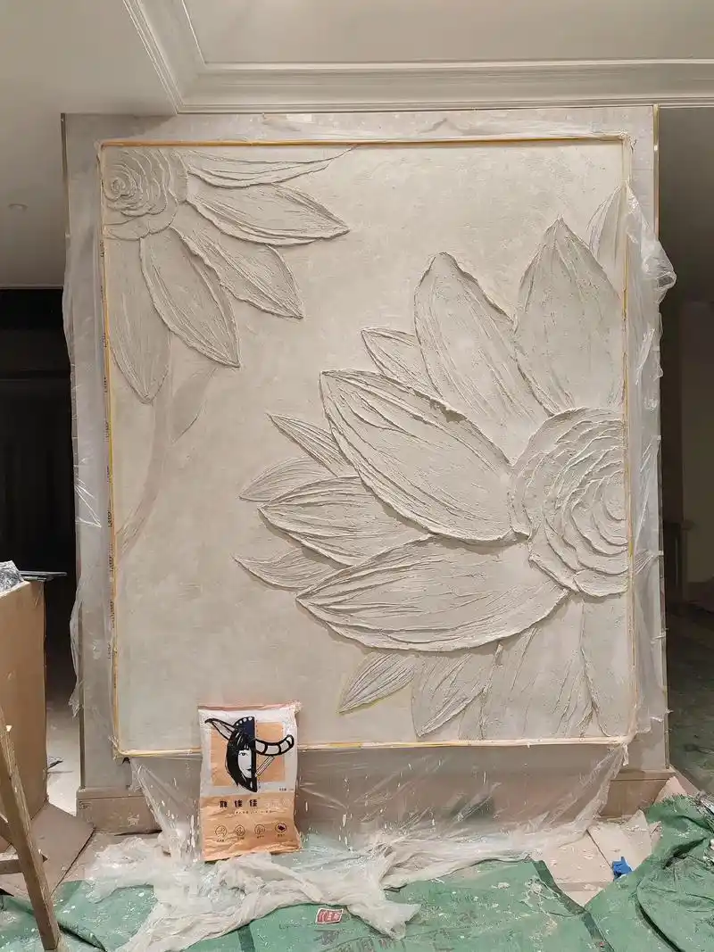 心中有光就努力发光96.#浮雕壁画 #刮腻子 #向日葵 - 抖音