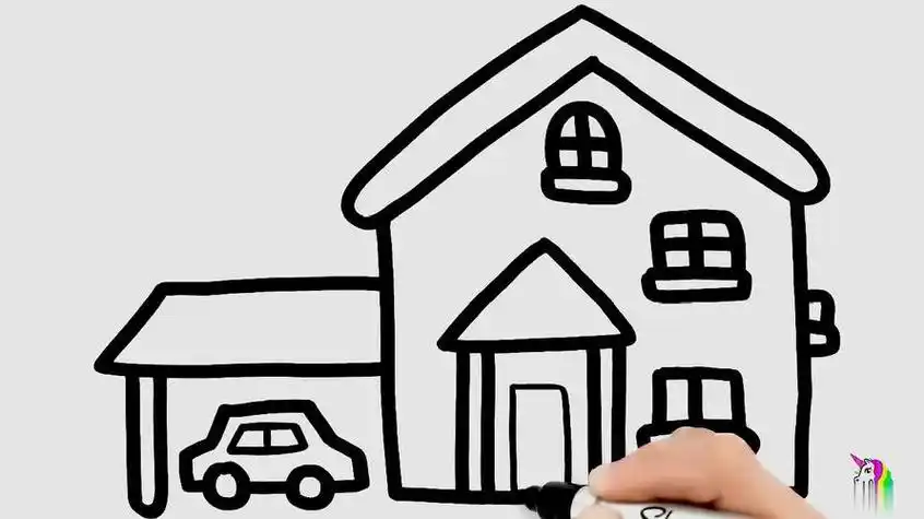 高楼大厦简笔画怎么画?求怎么迅速把楼房变成线稿?