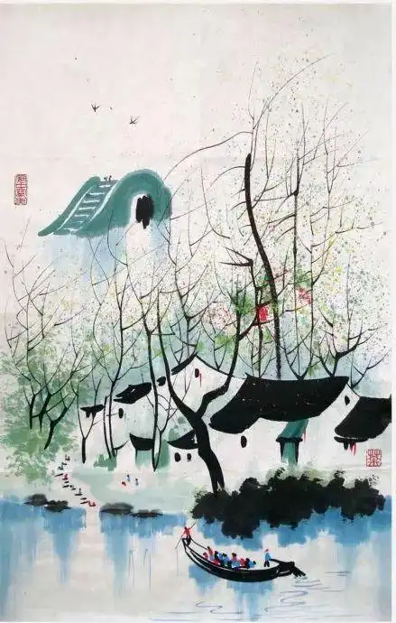 吴冠中丨江南水乡美不胜收