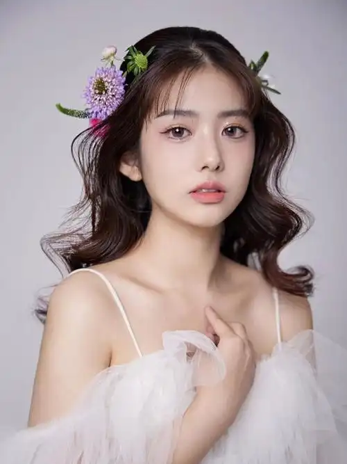 创意鲜花妆容造型78氛围感新娘78长沙学化妆