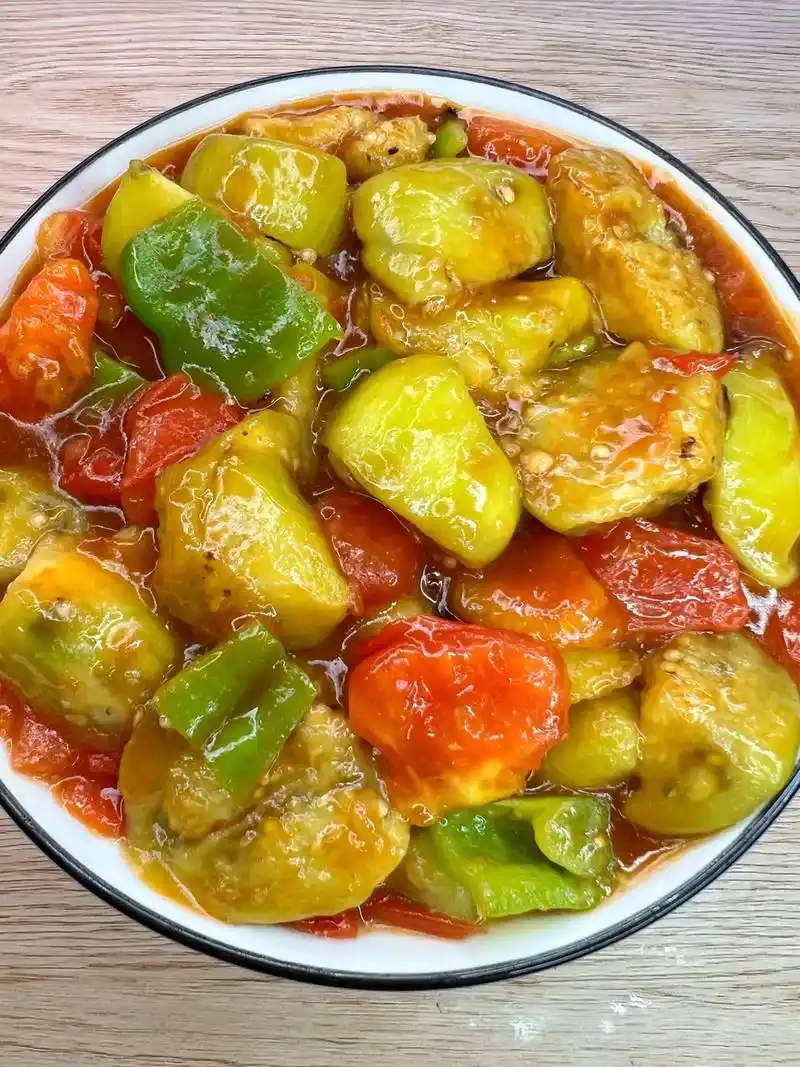 番茄炒茄子#抖音图文来了 #抖音图文热点来了 #图文热门作品 - 抖音