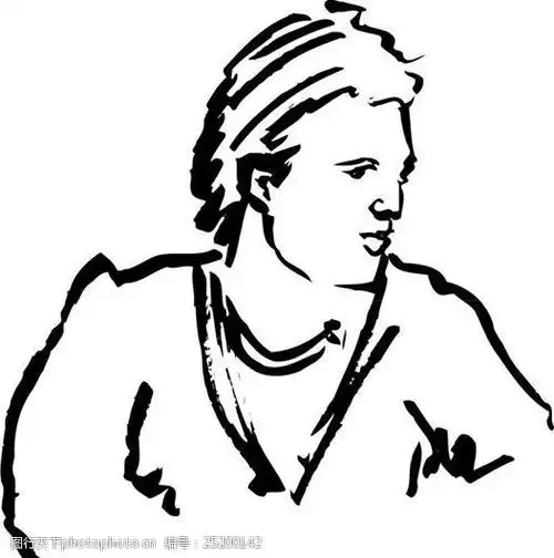 头像肖像 线条艺术 矢量 eps格式0097 eps格式 设计素材 矢量人物