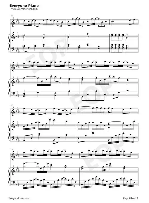 起风了-弹唱谱五线谱预览4