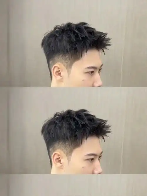 男生最帅凌乱前刺短发搭配显|男士发型|男士烫发