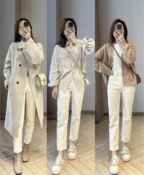 白色裤子穿搭魅力无穷,春夏季节搭配非常的清新,自然,而且作为百搭的