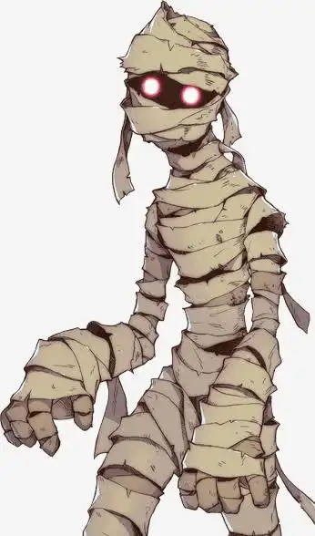 白色卡通木乃伊