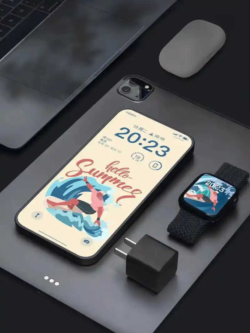 一组骚气十足的冲浪壁纸,试试吧!#iphone #欢迎取图  - 抖音