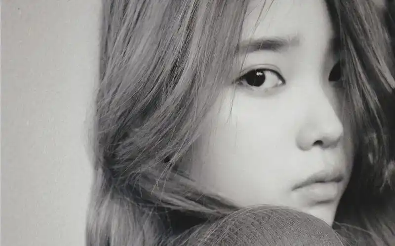 国民级歌手李智恩黑白壁纸