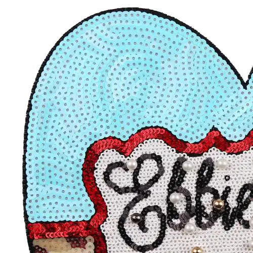 刺绣布贴卡通泡珠字母爱心补丁贴服装辅料羽绒服补丁牛仔裤补洞