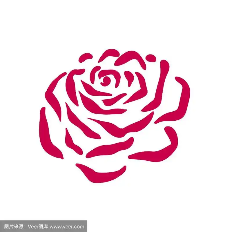 白色上的玫瑰符号