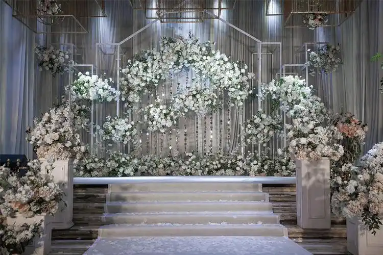 金色婚庆——优雅大气白绿色系婚礼