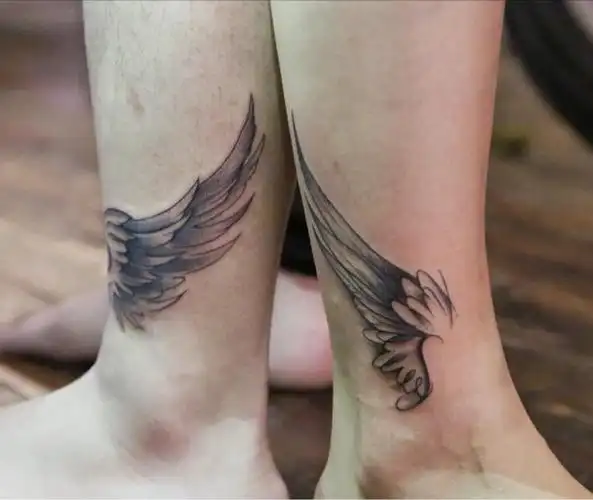情侣纹身翅膀_纹身图案手稿图片_经理的纹身作品集