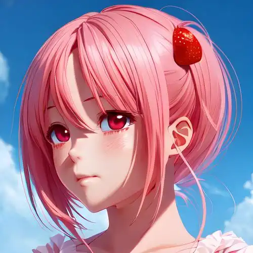 少女心草莓粉色系动漫头像