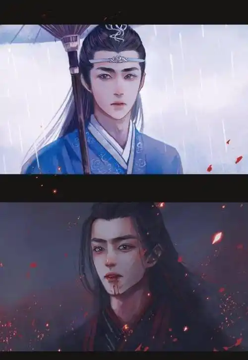 粉丝给肖战王一博p的合影,网友:史上最帅cp!_俩人_意境_光影