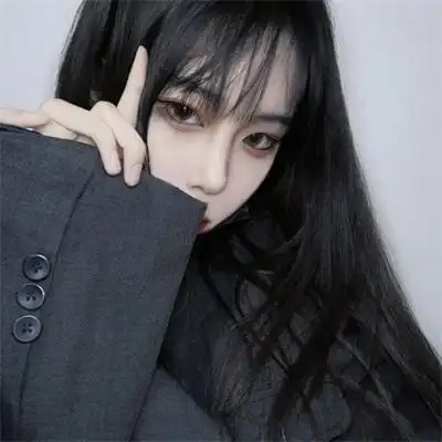 暗黑系霸气女生头像遮脸冷酷氛围生图
