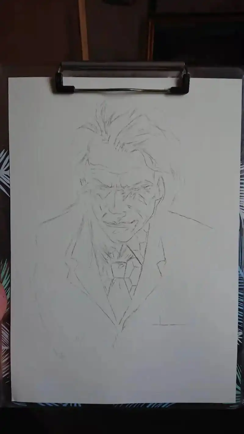 素描小丑希斯莱杰 手绘#画渣本渣 #一起学画画 #画渣日常  - 抖音