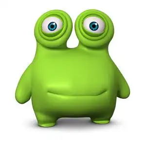 可爱的绿色外星人照片