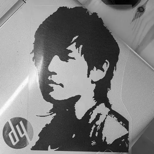 周杰伦 jay 明星人物剪影贴纸 音乐歌手 头像 反光贴纸汽车划痕贴