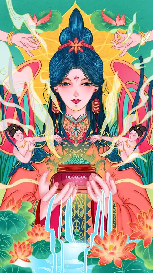 国潮风 手绘作品|插画|商业插画|lpf_惠子 - 原创作品 - 站酷 (zcool)