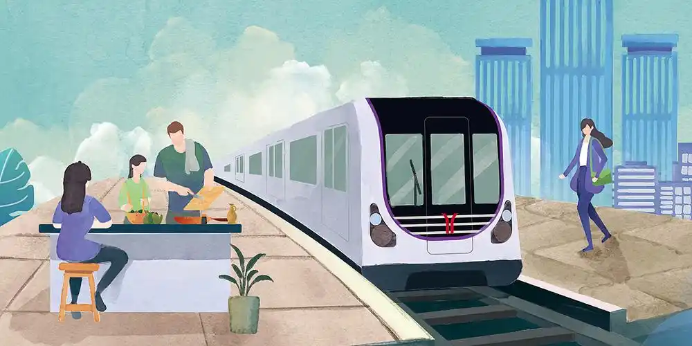 广州地铁新站开通系列插画