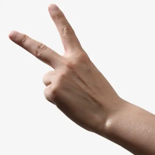 手势比耶免抠素材免费下载_觅元素51yuansu.com