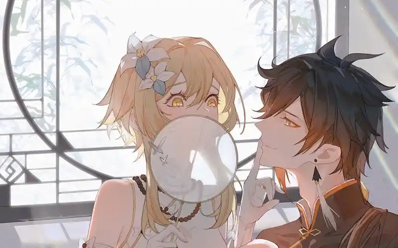 【procreate|原神|钟荧】"不…不许再乱动了!