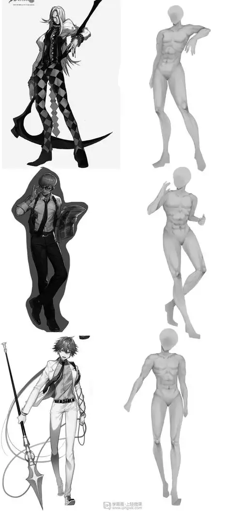 男性人体素描日韩动漫人物训练byht12125禁