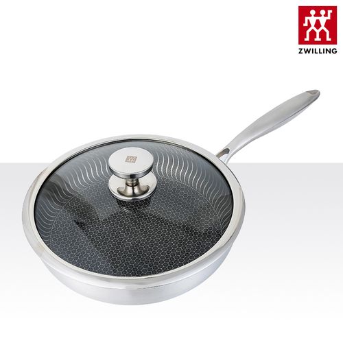 德国双立人煎锅28cm平底锅不粘锅煎炒煎蛋牛扒不锈钢煎锅