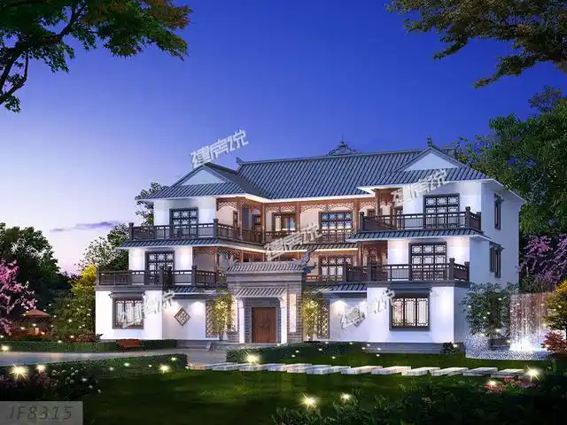 最美中式四合院设计图福建土豪豪砸1千万建造十里八乡绕路来看