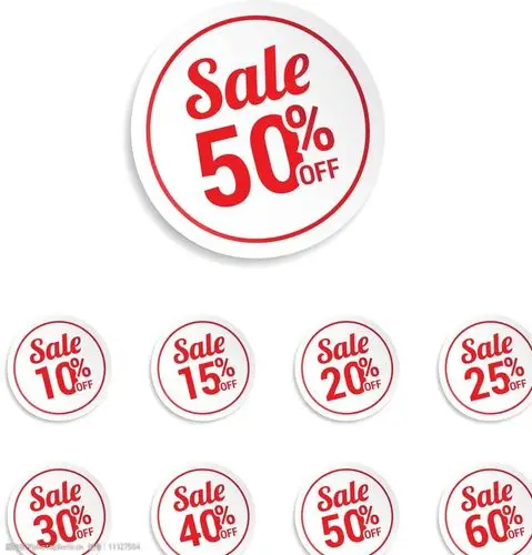 设计图库 设计元素 漂浮素材 关键词:打折标签 销售 折扣 降价 节日