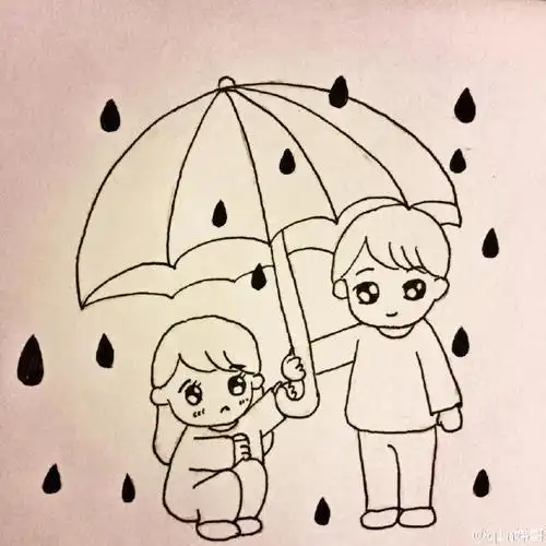 兄妹同撑一把伞简笔画简笔画 兄妹 第1页兄妹简笔画头像 第4页