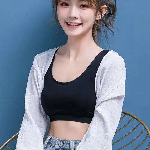 青春期初中高中生无钢圈背心式发育运动文胸