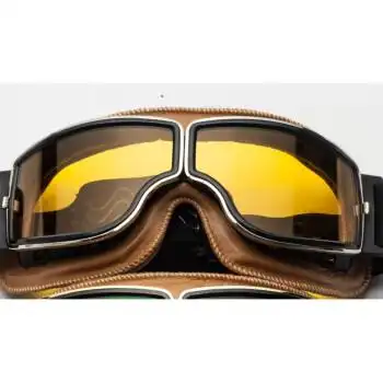 迪寇护目镜哈雷机车50s松鼠系列复古哈雷摩托机车飞行员风镜护目镜银