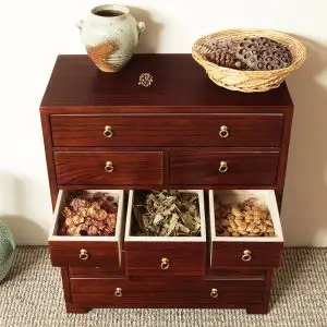 实木药柜中西医家用家庭小药柜中药橱木质药箱抽屉式收纳柜子