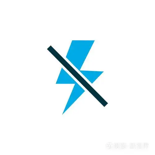 闪烁的图标彩色符号.时尚风格中的优质隔离闪电元素